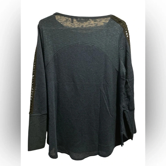 Soft Surroundings Bailey Top Waffle Knit Eyelet Sleeve Tunic NWOT - Picture 2 of 6